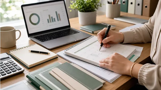 Calendário e documentos fiscais sendo revisados para planejamento tributário da empresa.